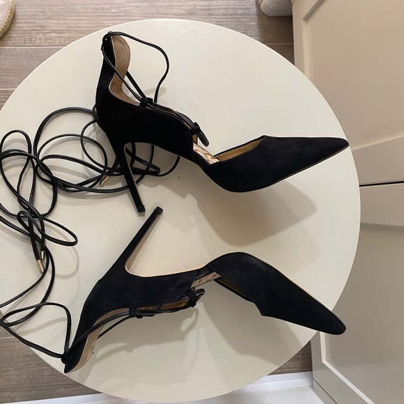 ☀️SALE☀️ SAM EDELMAN Helane Lace Up Suede Pumps. - Picture 4 of 8